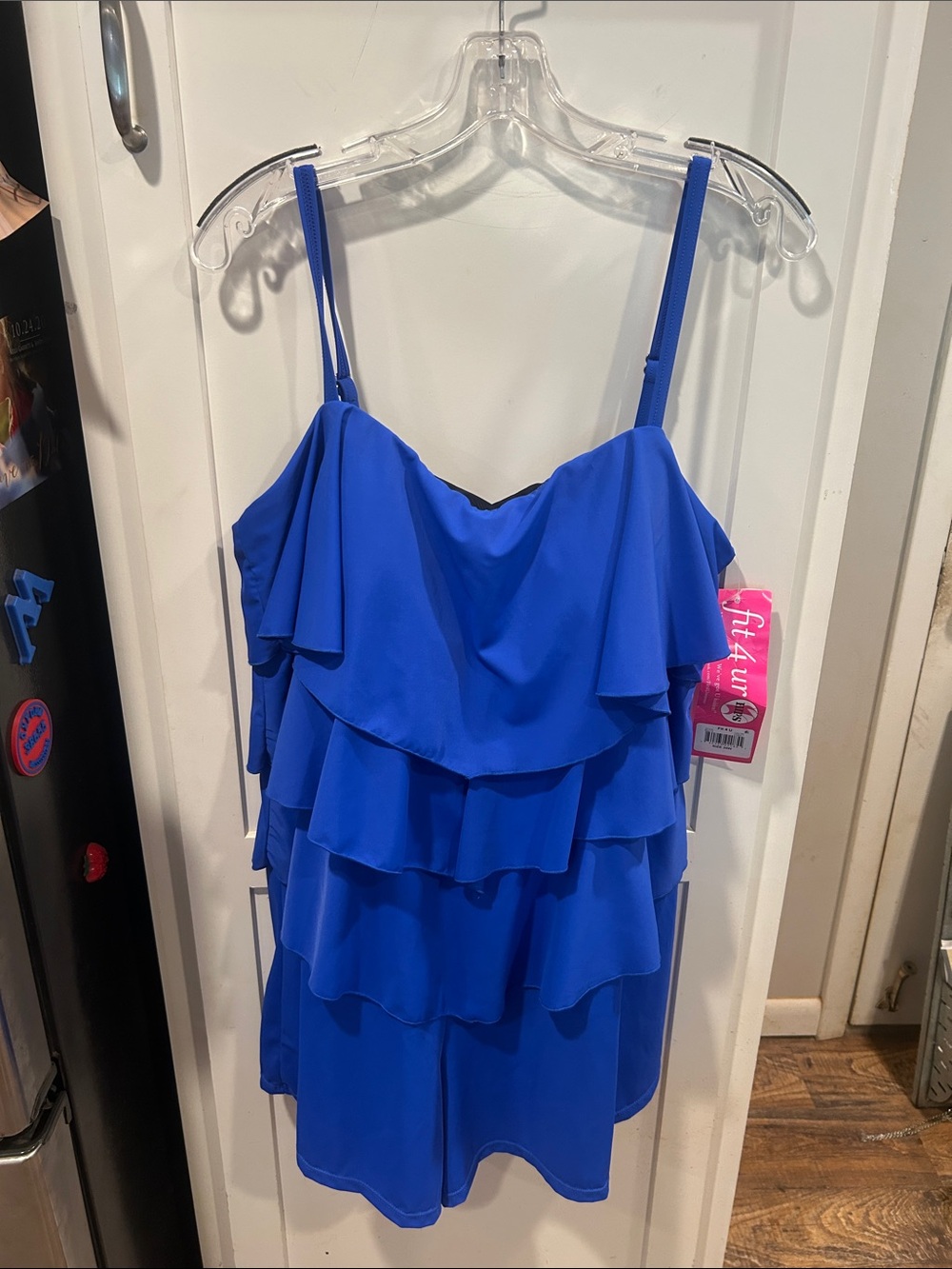 Bright Blue Ruffle Tiered swimsuit